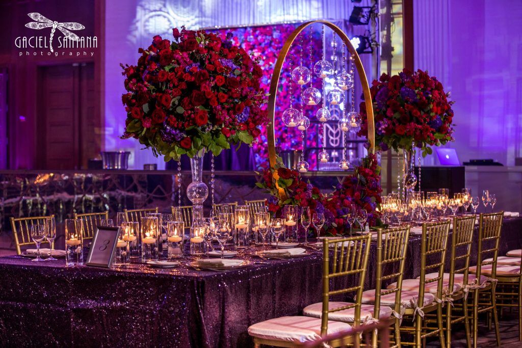 Bollywood Glam Reception Platinum Florida South Asian Indian Wedding Décor Designer Suhaag Garden