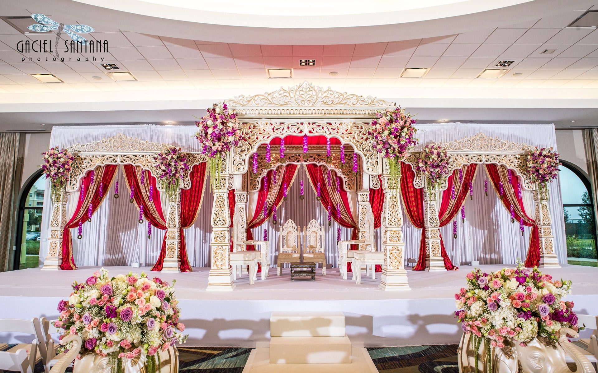 Aurora Ceremony Royal Fairytale 1 South Asian Indian Wedding Decor Design Suhaag Garden Florida