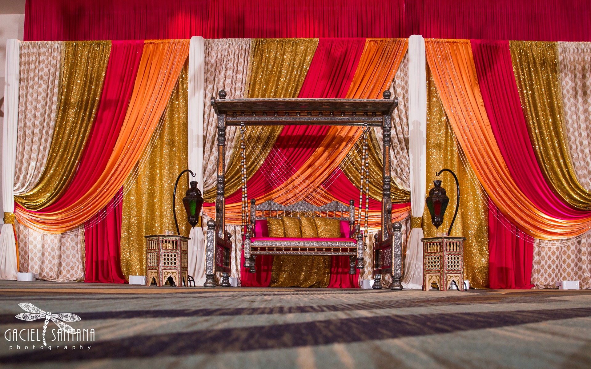 Illuminated Garba Wanderlust 1 South Asian Indian Wedding Design Decor Suhaag Garden Florida